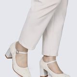 Candrea Comfy Heels In Ivory