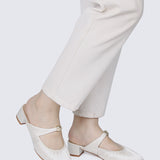 Loue Comfy Heels In Beige