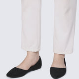 Cece Suede Comfy Ballerina In Black