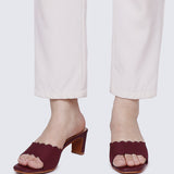 Carmen Comfy Heels In Maroon