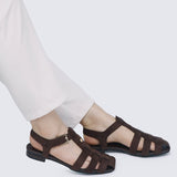 Choco Mousse Comfy Sandals In Espresso