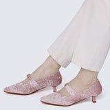 Sarah Comfy Heels In Pink