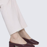 Lani Comfy Heels In Maroon