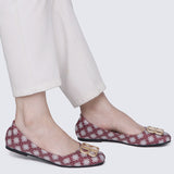 Melati Comfy Ballerina In Maroon