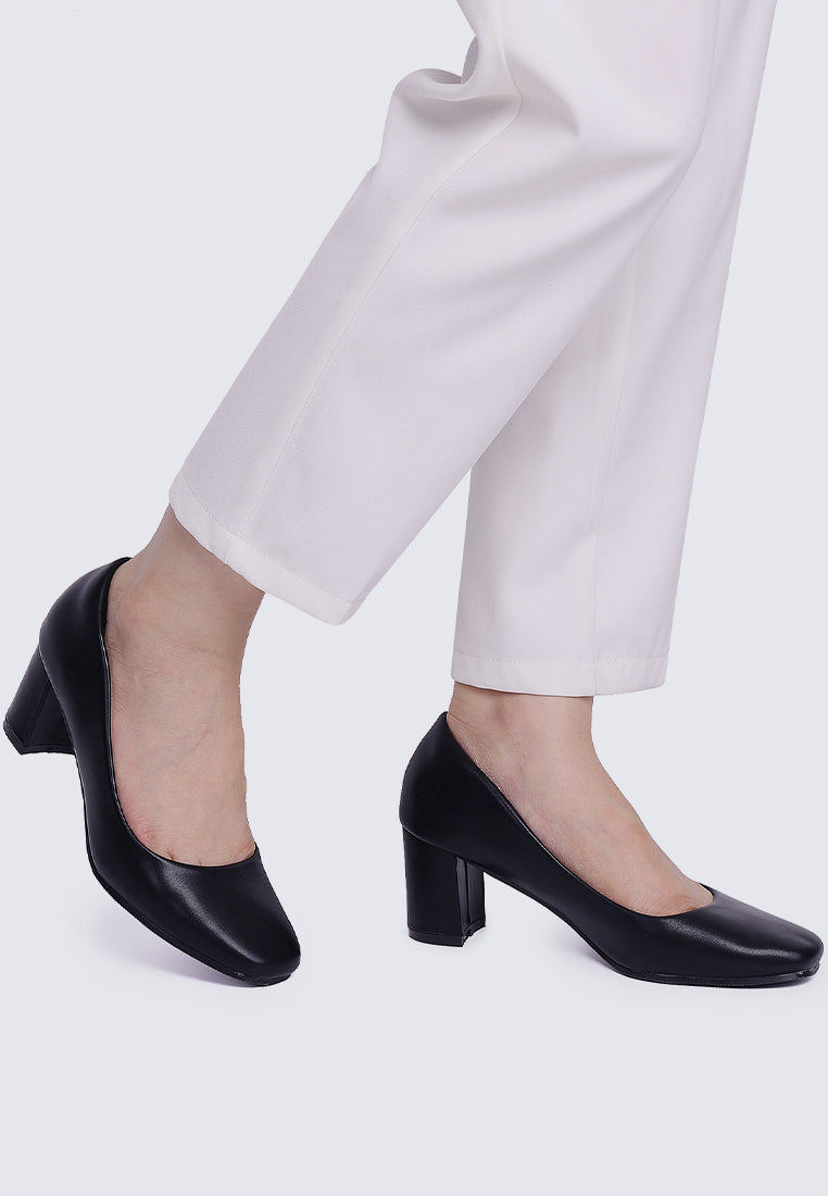 Pauline Comfy Heels In Black