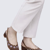 Anastasia Comfy Heels In Coffee