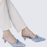 Lisbeth Comfy Heels In Blue