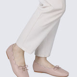 Clarimond Comfy Ballerina In Nude Pink