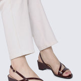 Yeemi Comfy Heels In Chocolate