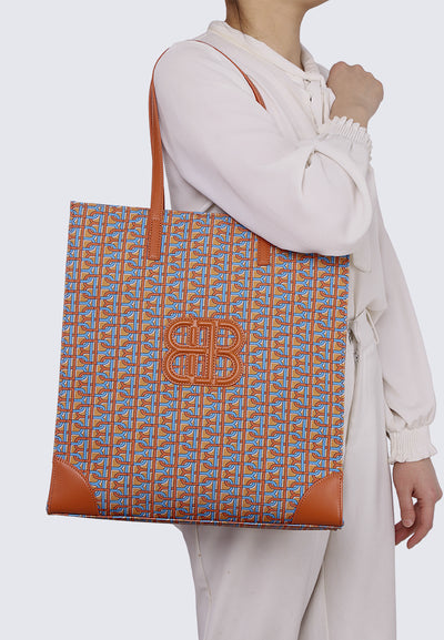 Melitta Printed Tote Bag In Apricot
