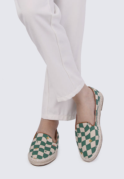 Patchworks for Me Comfy Espadrilles In Green