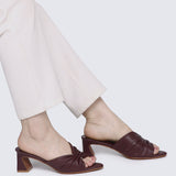 Kailia Comfy Heels In Maroon