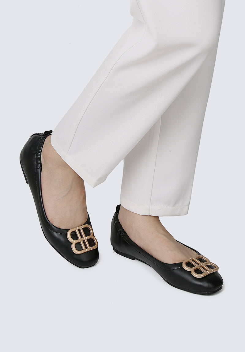 Beth Comfy Ballerina In Black
