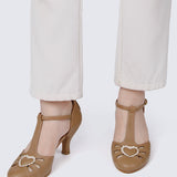 Lovella Comfy Heels In Brown