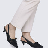 Cyanelle Comfy Heels In Black