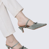 Lisbeth Comfy Heels In Green