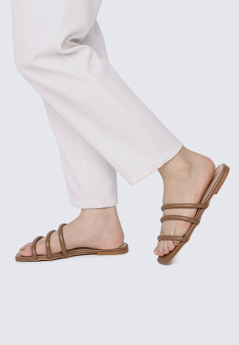 Nevaeh Comfy Sandals In Taupe