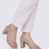 Sooya Comfy Heels In Almond