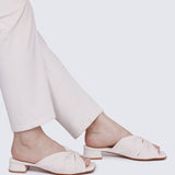Sia Comfy Sandals In Beige