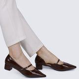 Catherine Ultra WideFit Comfy Heels In Espresso