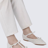 Adelaide Comfy Ballerina In Beige