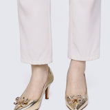 Luminous Blossom Comfy Heels In Gold