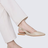 Kate Woven Comfy Ballerina In Almond
