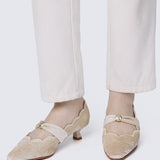Sarah Comfy Heels In Beige