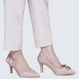 Madeleine Comfy Heels In Nude Pink