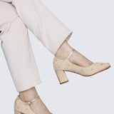 Candrea Comfy Heels In Nude