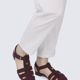 Choco Mousse Comfy Sandals In Burgundy