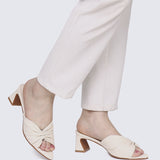 Kailia Comfy Heels In Beige