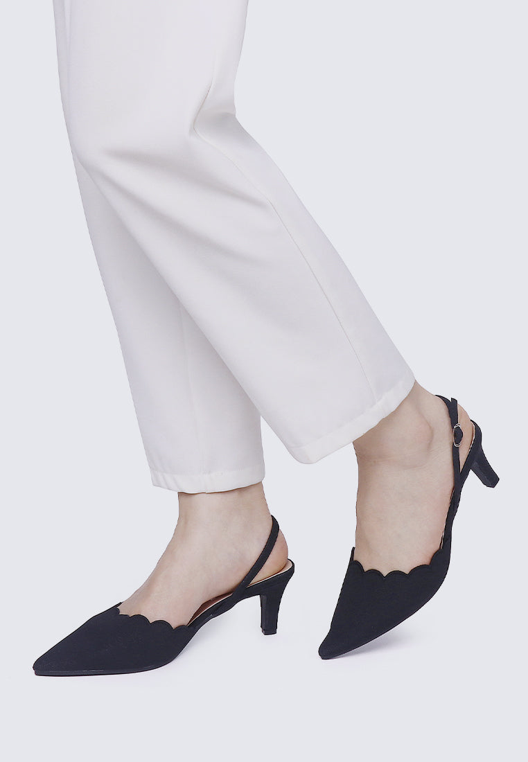 Wearing Yolanda Comfy Heels In Black - myballerine
