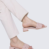 Corinne Comfy Sandals In Nude Pink