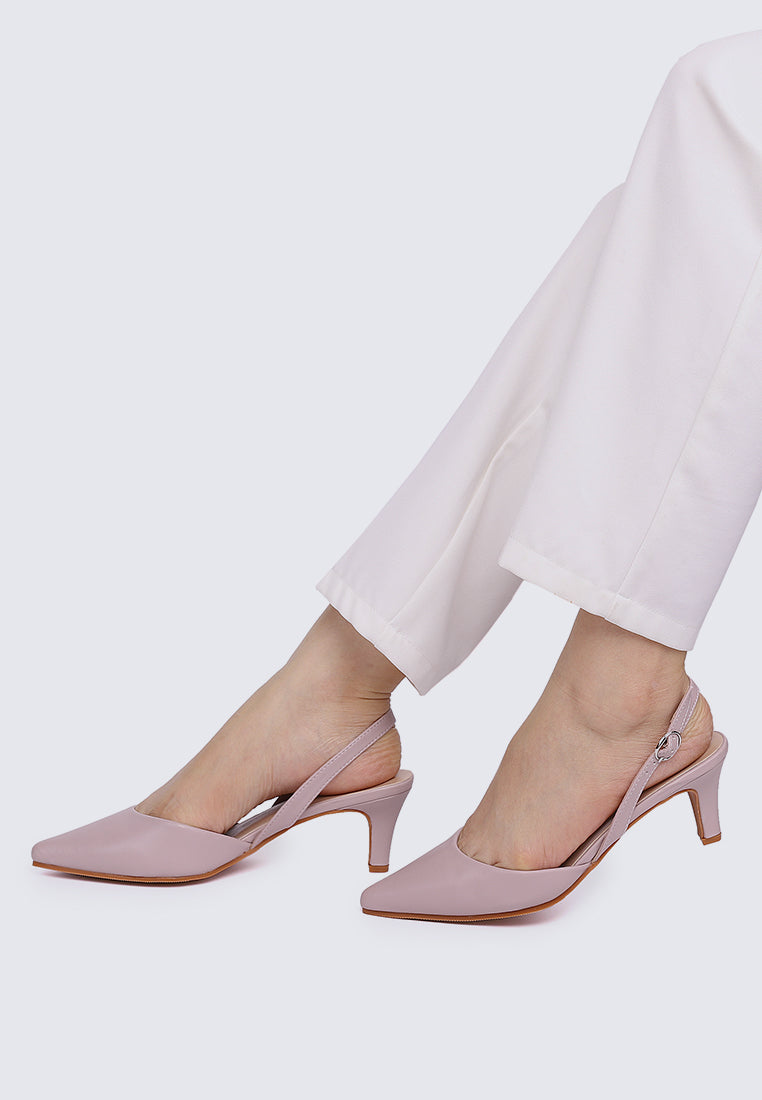 Vicky Comfy Heels In Mauve