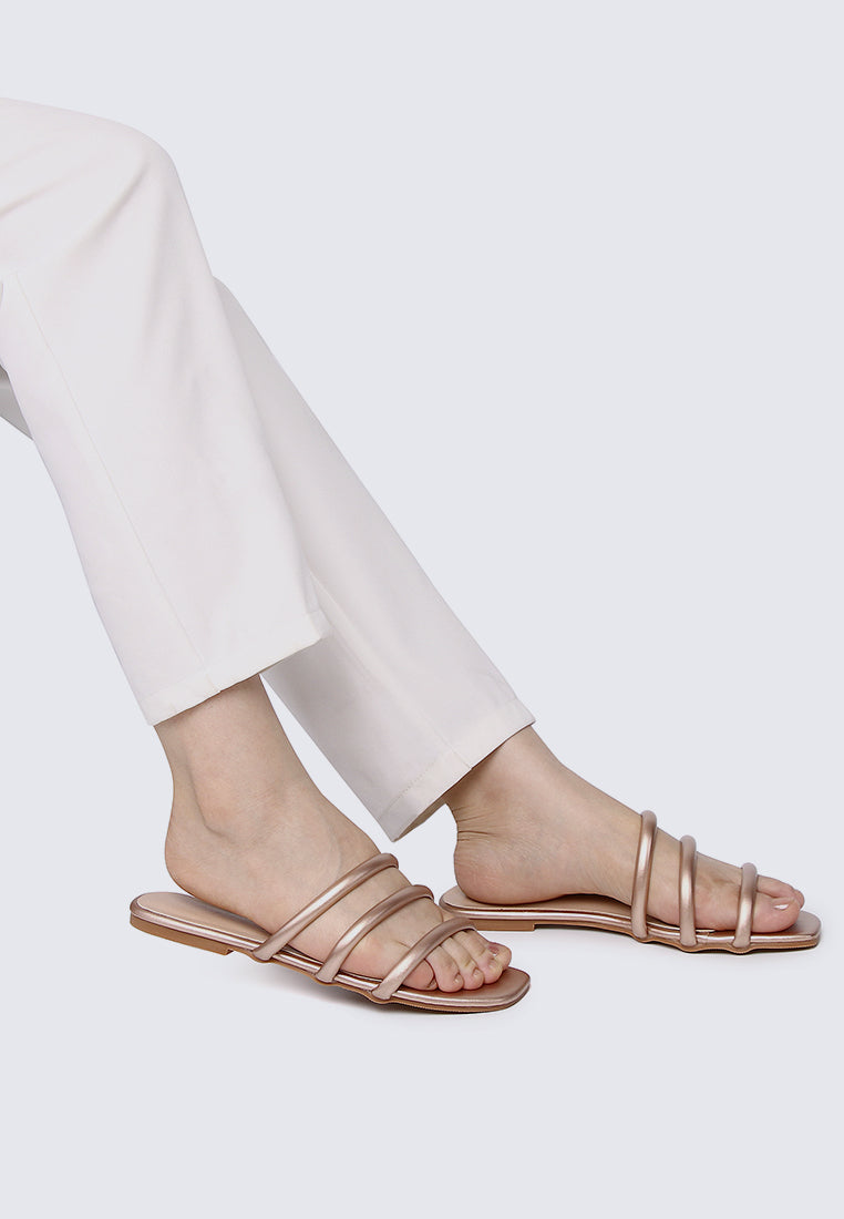 Nevaeh Comfy Sandals In Rose Gold