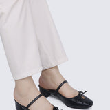 Cocoa Crème Comfy Heels In Black