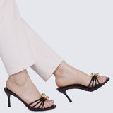 Eternal Blossom Comfy Heels In In Black