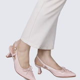 Mirabelle Comfy Heels In Nude Pink