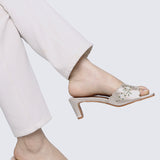 Katarina Comfy Heels In Champagne