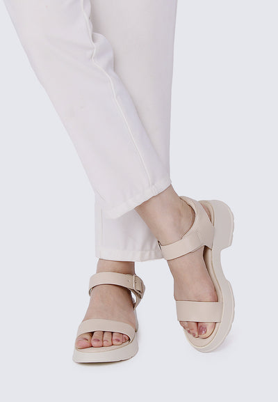 Go Walk Comfy Sandals In Almond