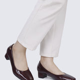 Lucy Ultra WideFit Comfy Heels In Maroon