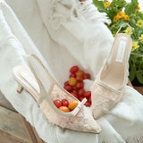 Cyanelle Comfy Heels In Nude