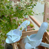 Polina Comfy Heels In Light Blue