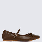 Nica Comfy Ballerina In Mocha Coffee