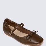 Nica Comfy Ballerina In Mocha Coffee