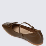 Nica Comfy Ballerina In Mocha Coffee