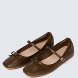 Nica Comfy Ballerina In Mocha Coffee