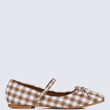 Nica Comfy Ballerina In Soft Taupe