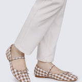 Nica Comfy Ballerina In Soft Taupe